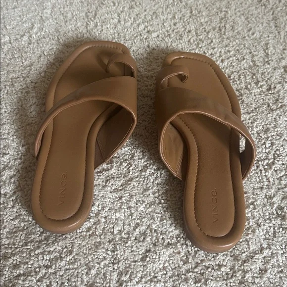 Vince Tan Leather Sandals - Picture 2 of 4